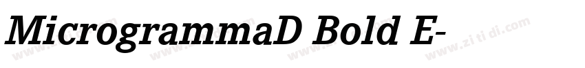 MicrogrammaD Bold E字体转换